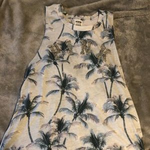 VS PINK Palm Tree Sequin Tank